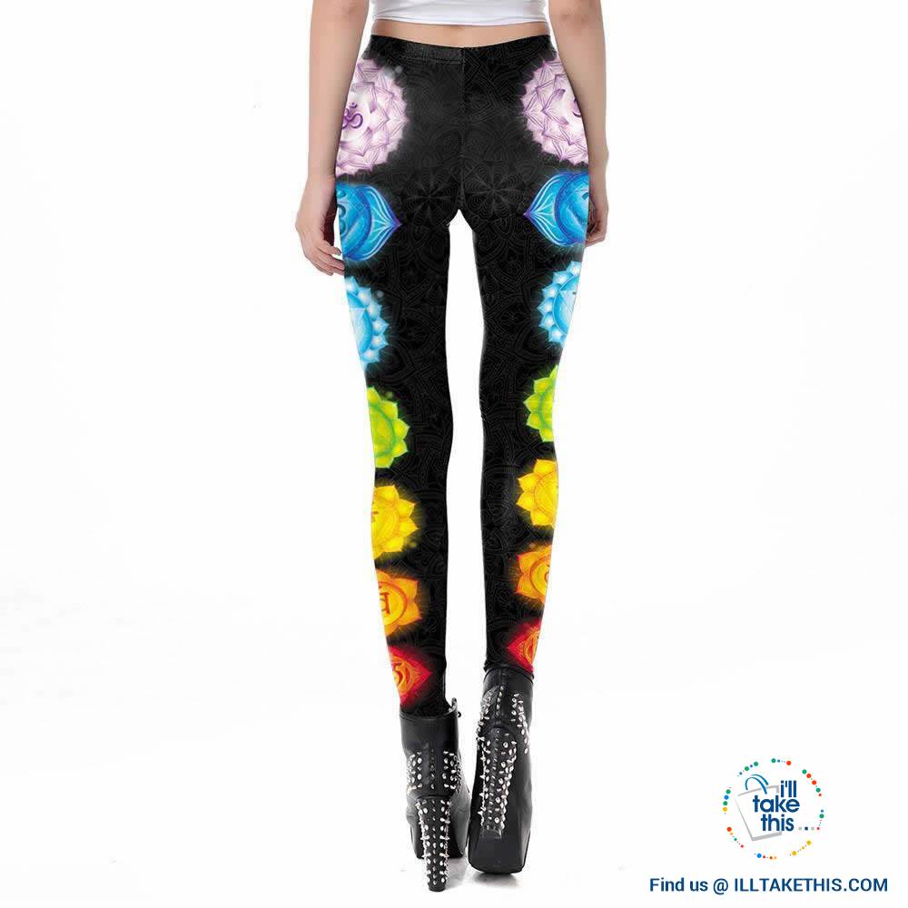 Mandala Leggings - Women Workout Pants Aztec Round Ombre Printed Leggings - I'LL TAKE THIS