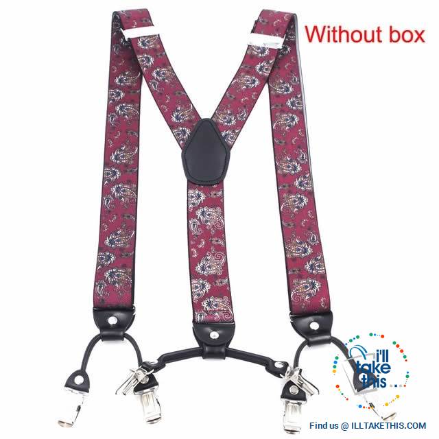 Men's Suspenders Fashionable 6 Clips Braces - Vintage and Casual Style ideal Father/Husband's Gift - I'LL TAKE THIS