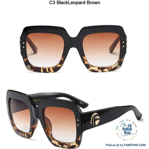 Image of 💝 Oversized SQUARE Designer Style Polarized Sunglasses Vintage Shades in 7 color options - I'LL TAKE THIS