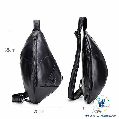 Image of 😉 Vintage Leather Men's Messenger/Cross-body Hand Bag, Travel or Shoulder Bag - 2 Colors - I'LL TAKE THIS
