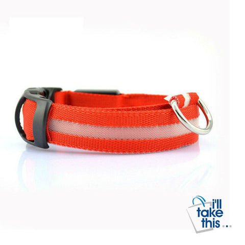 Image of LED Light-up Dog Collars - LED Light Night Safety Light-up Flash Glowing in Dark LED Dog Collars - I'LL TAKE THIS