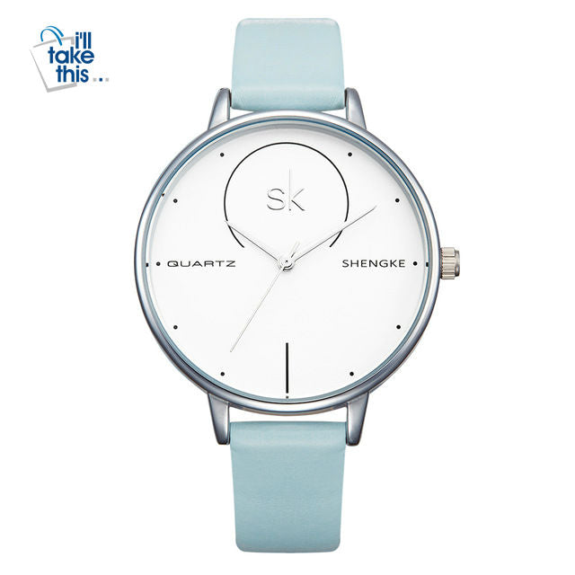 Women's Luxury Watch FOUR color options with Leather Wristband Dress watch with Quartz movement - I'LL TAKE THIS