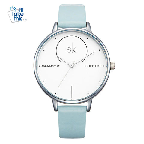 Image of Women's Luxury Watch FOUR color options with Leather Wristband Dress watch with Quartz movement - I'LL TAKE THIS