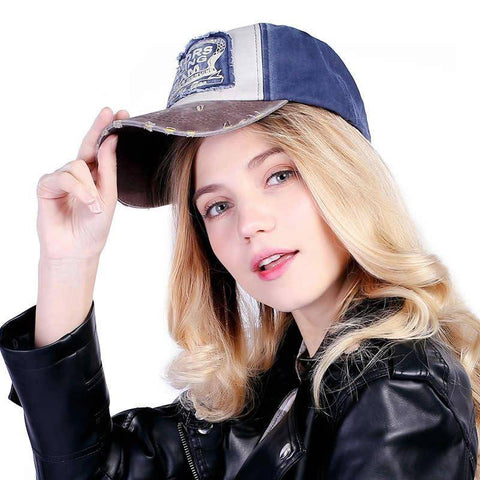 Image of Distressed Vintage Baseball Cap, Strapback cap 100% Cotton with 8 Color Options