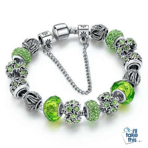 Image of Crystal Beads Bracelets/Bangles Silver Plated Charm Bracelets For Women - I'LL TAKE THIS