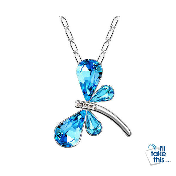 Crystal Dragonfly - Butterfly Pendant with FREE Necklace - I'LL TAKE THIS