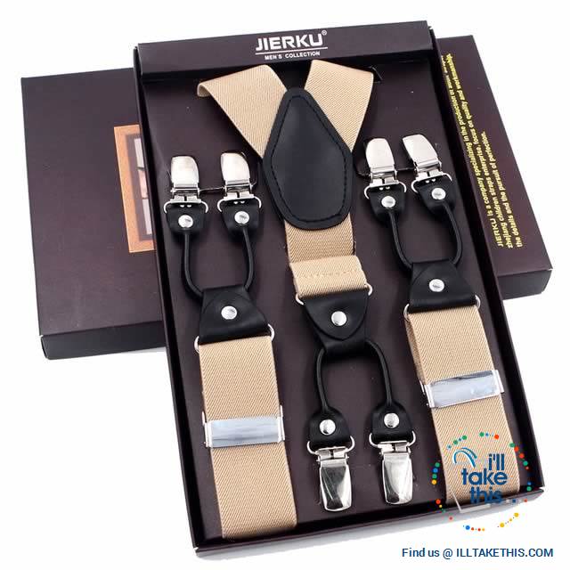 Men's Suspenders Fashionable 6 Clips Braces - Vintage and Casual Style ideal Father/Husband's Gift - I'LL TAKE THIS