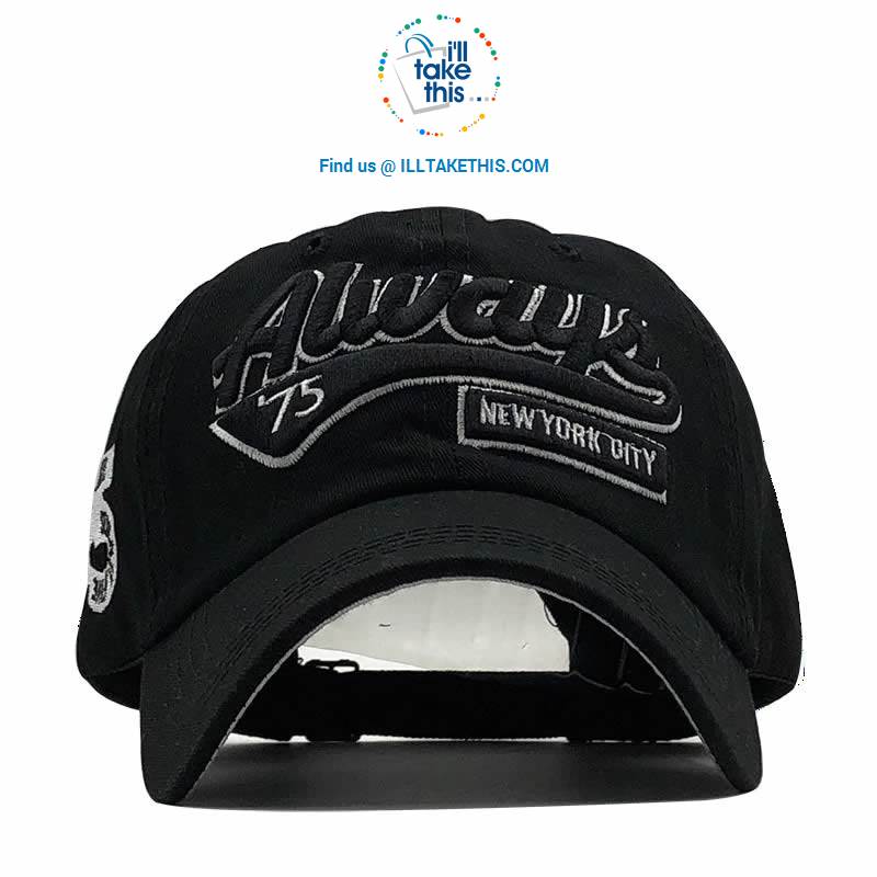 New York City - Embroidery "Always 75" Men's Baseball Cap and Women's Strapback Baseball Caps - 8 Colors
