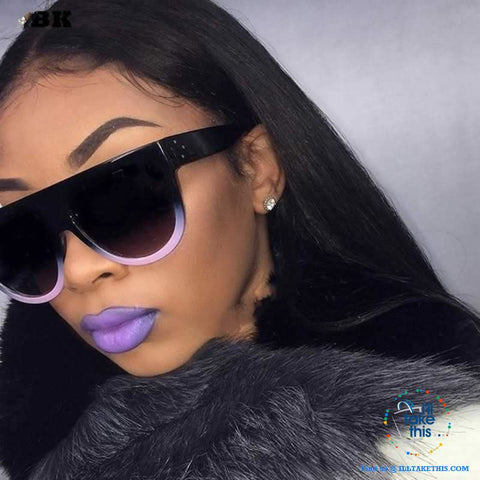 Image of Oversized Designer Cat Eye Women's Sunglasses - Chic Luxury Sunglasses UV400 Shades - 5 Colors - I'LL TAKE THIS