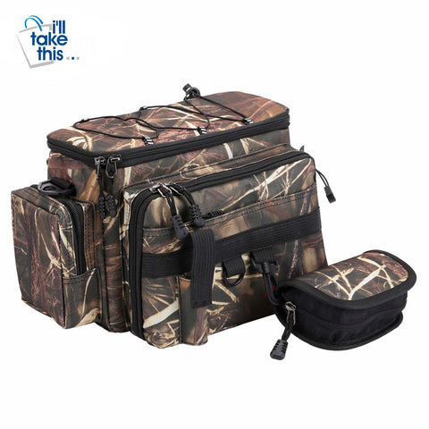 Image of Fishing Bags - Nylon Multifunctional with Waist Shoulder Strap + BONUS Lure/Tackle Bag - I'LL TAKE THIS