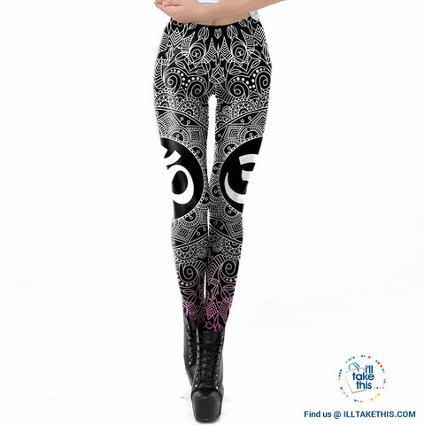 Image of 🕉️ Mandala Leggings OM Symbol Printed Womens Workout Fitness Leggings - I'LL TAKE THIS
