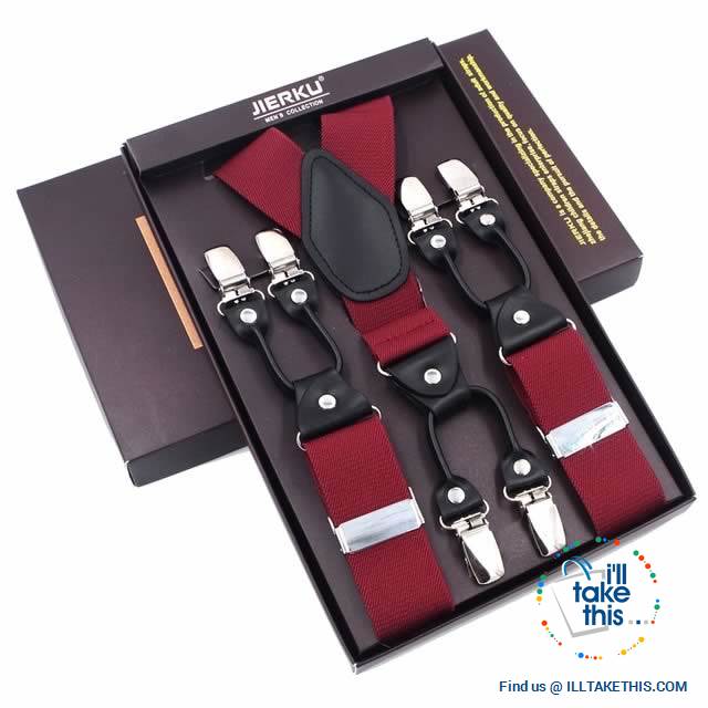 Men's Suspenders Fashionable 6 Clips Braces - Vintage and Casual Style ideal Father/Husband's Gift - I'LL TAKE THIS