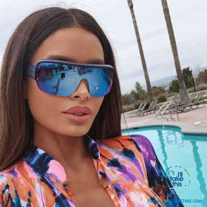 Oversized Vintage Goggle One Piece Gradient SunGlasses UV400 - Unisex 😎 💝