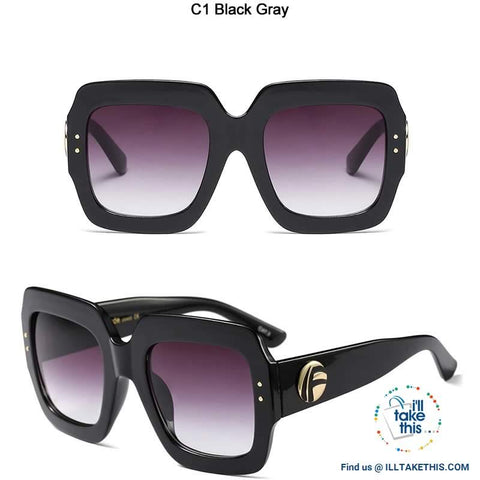 Image of 💝 Oversized SQUARE Designer Style Polarized Sunglasses Vintage Shades in 7 color options - I'LL TAKE THIS