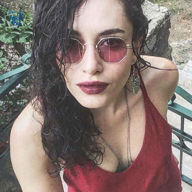 Super Light Weight Octagon Sunglasses Unisex in Yellow, Red, Blue Tinted + Clear Lens Glasses - I'LL TAKE THIS