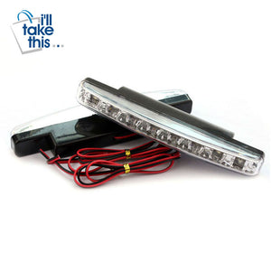 Daytime driving running light 8 LED led DRL Universal fog lights for cars Waterproof White DC 12V - I'LL TAKE THIS