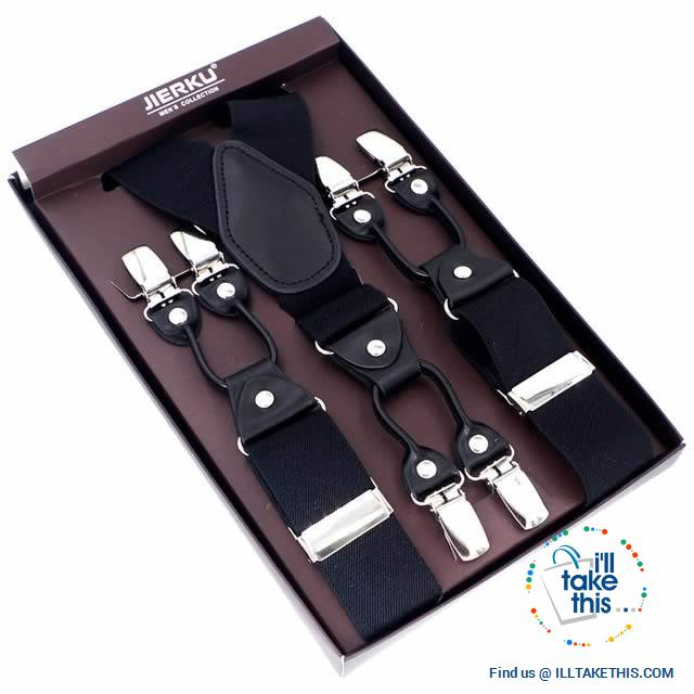 Men's Suspenders Fashionable 6 Clips Braces - Vintage and Casual Style ideal Father/Husband's Gift - I'LL TAKE THIS
