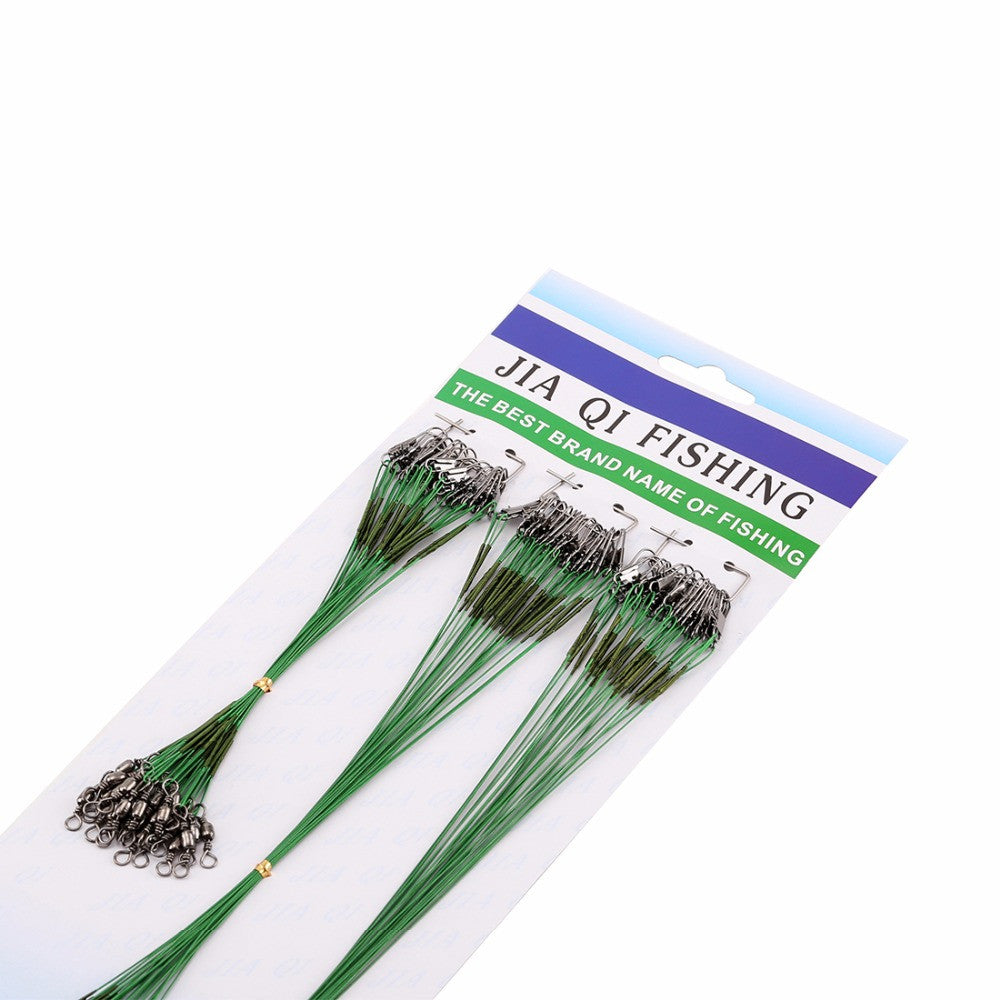 Fishing Line Lure Trace Wire 72 pcs/Lot with Leader Swivel Hanging Board Fishing Tackle Spinner Shark Spinning Accessories - I'LL TAKE THIS