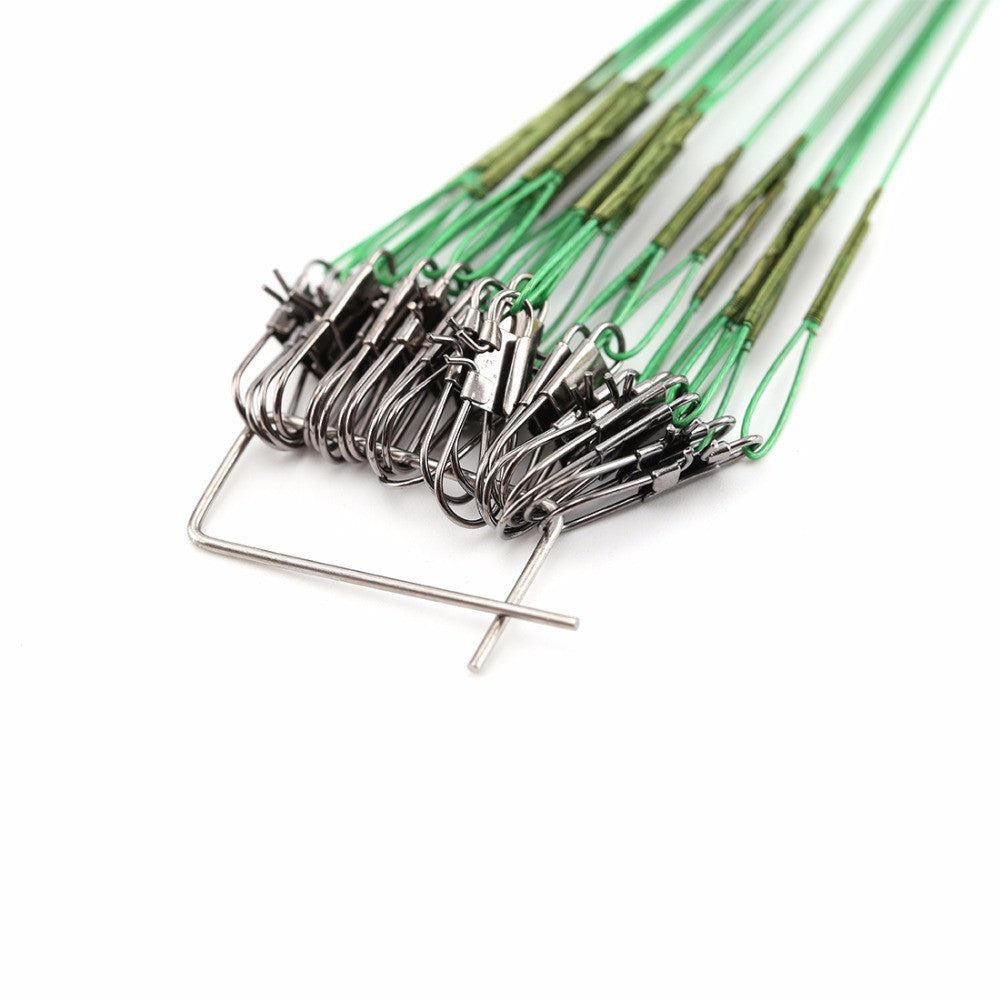 Fishing Line Lure Trace Wire 72 pcs/Lot with Leader Swivel Hanging Board Fishing Tackle Spinner Shark Spinning Accessories - I'LL TAKE THIS