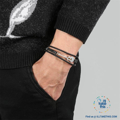 Image of Stainless Steel Guitar or Treble Clef Bracelets/Rope Bangle - Suits all! - I'LL TAKE THIS
