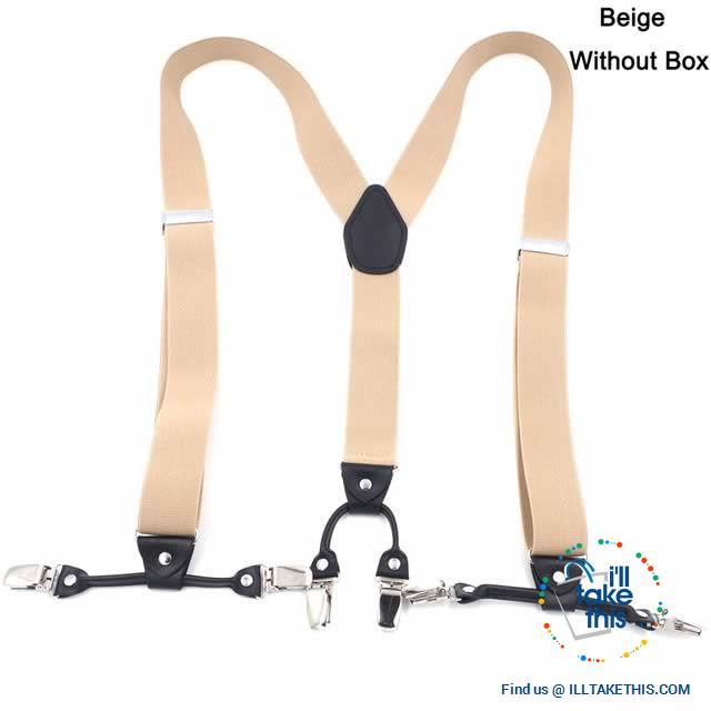 Men's Suspenders Fashionable 6 Clips Braces - Vintage and Casual Style ideal Father/Husband's Gift - I'LL TAKE THIS