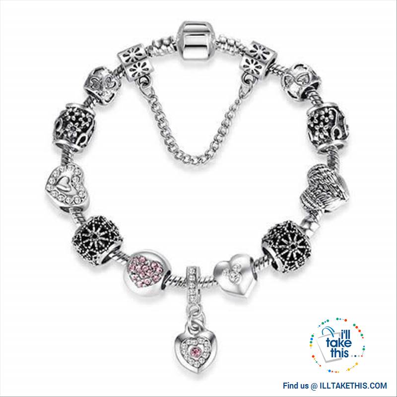 Tibetan Silver Plated Love Heart, Flowers or Mixed Charm Bracelets - I'LL TAKE THIS