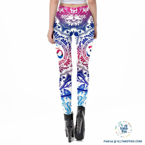 Image of ποΈ Mandala Leggings OM Symbol Printed Womens Workout Fitness Leggings - I'LL TAKE THIS