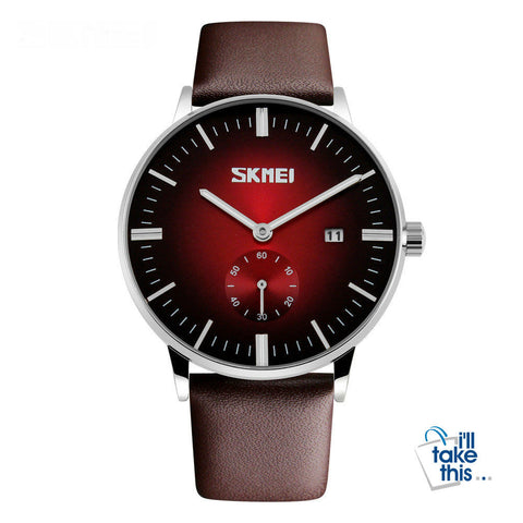 Image of Male fashion Classic Luxury Watches quartz movement watch with Genuine leather band. - I'LL TAKE THIS