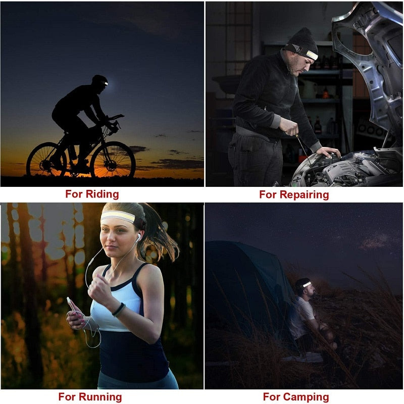 Ultra wide 220° Head lamp - Lightweight 8000 Lumens Headlamps