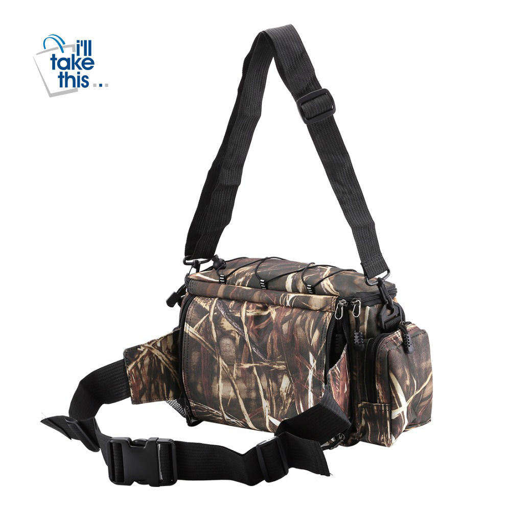 Fishing Bags - Nylon Multifunctional with Waist Shoulder Strap + BONUS Lure/Tackle Bag - I'LL TAKE THIS