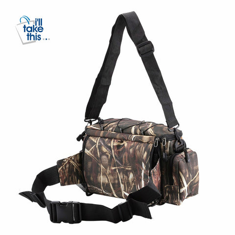 Image of Fishing Bags - Nylon Multifunctional with Waist Shoulder Strap + BONUS Lure/Tackle Bag - I'LL TAKE THIS
