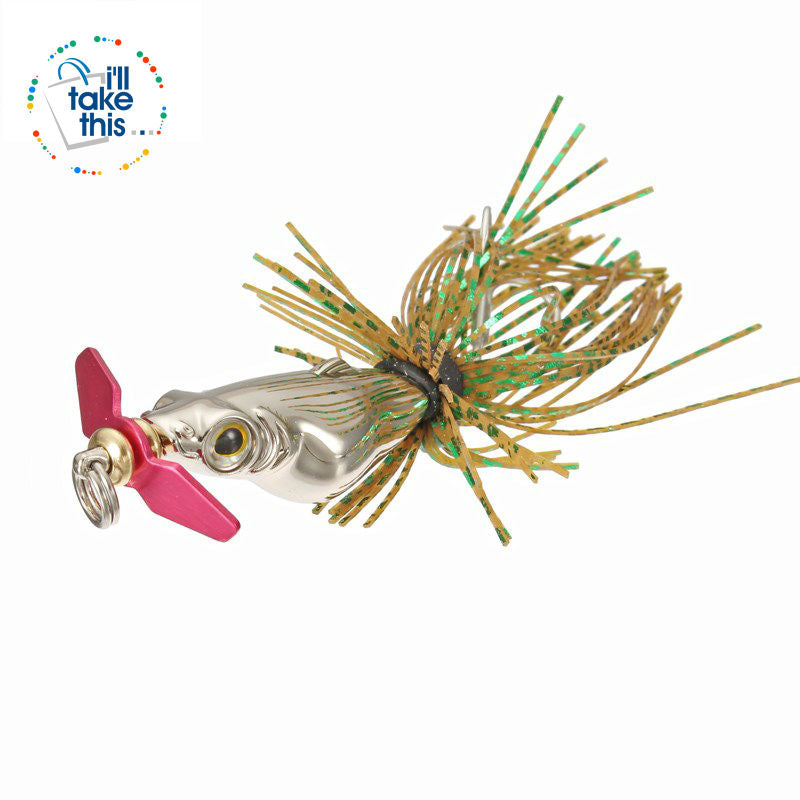 Mini BASS Fishing lures, with Siren Propeller & Lifelike 3D Fisheye for added Attraction 5.5cm 25g - I'LL TAKE THIS