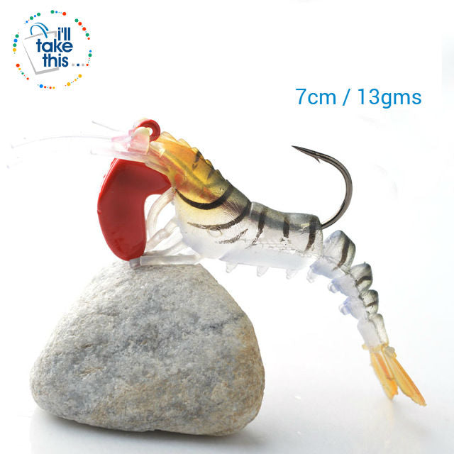 Shrimp/Prawn Life-Like artificial Fishing Lures with 3 varied weight 7g/13g/19g - I'LL TAKE THIS