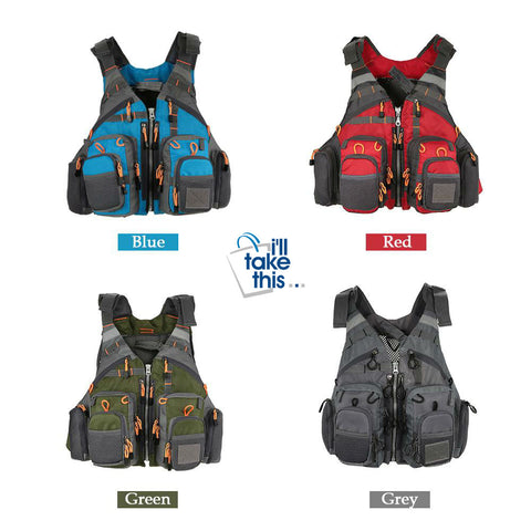 Image of Fishing Vest and/or Life Jacket Ideal for ROCK, Boat or Rapids Fishing with Flotation inbuilt - I'LL TAKE THIS