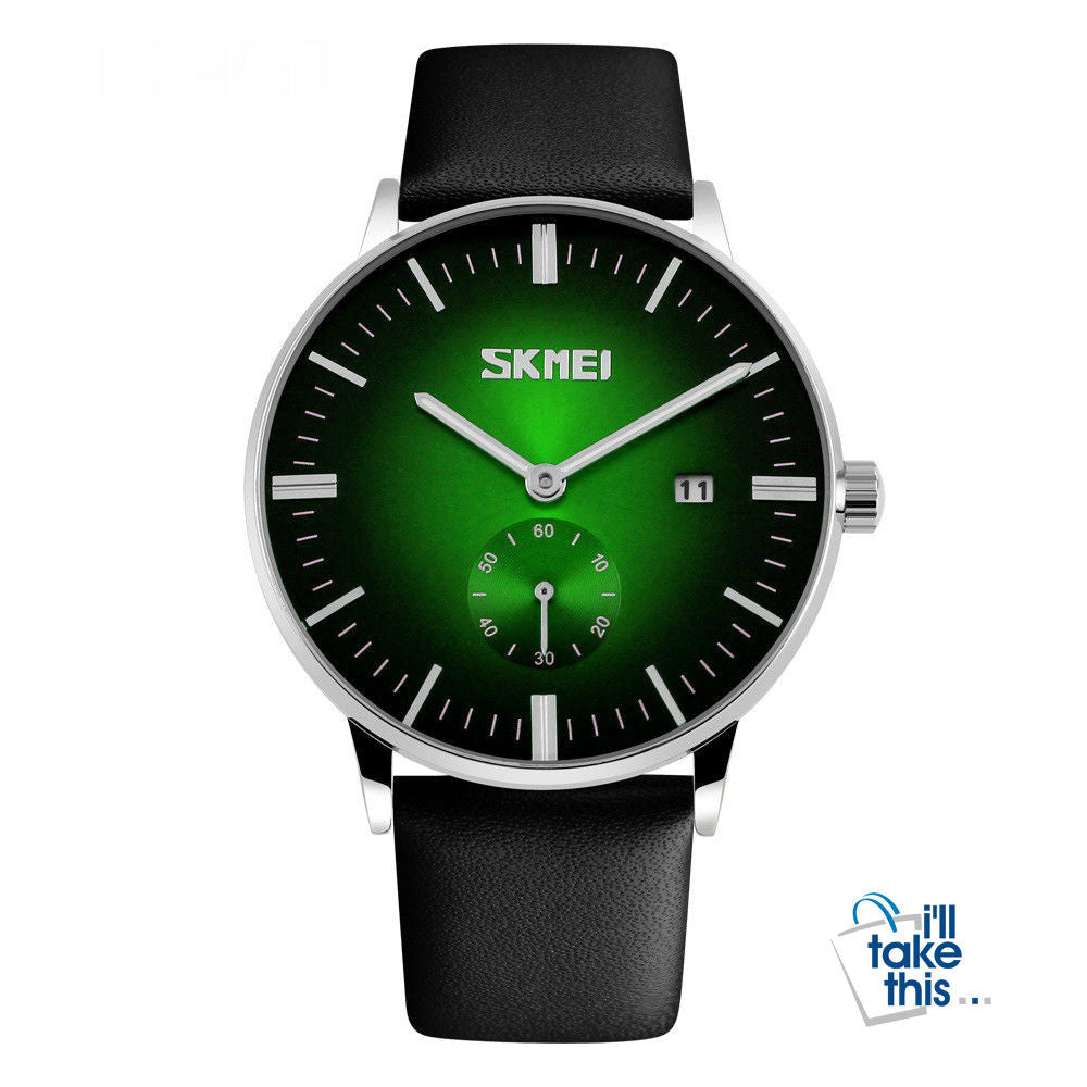 Male fashion Classic Luxury Watches quartz movement watch with Genuine leather band. - I'LL TAKE THIS