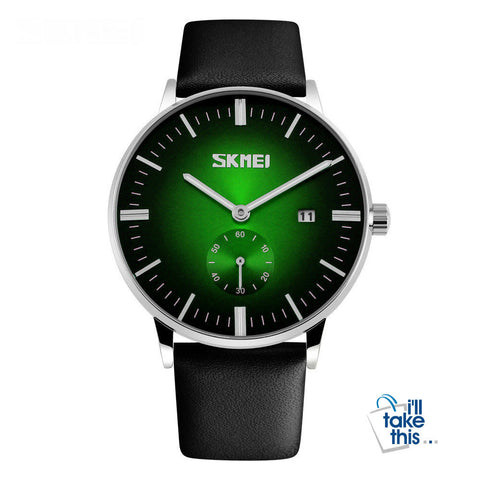 Image of Male fashion Classic Luxury Watches quartz movement watch with Genuine leather band. - I'LL TAKE THIS
