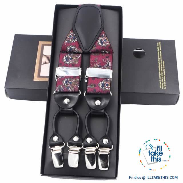 Men's Suspenders Fashionable 6 Clips Braces - Vintage and Casual Style ideal Father/Husband's Gift - I'LL TAKE THIS