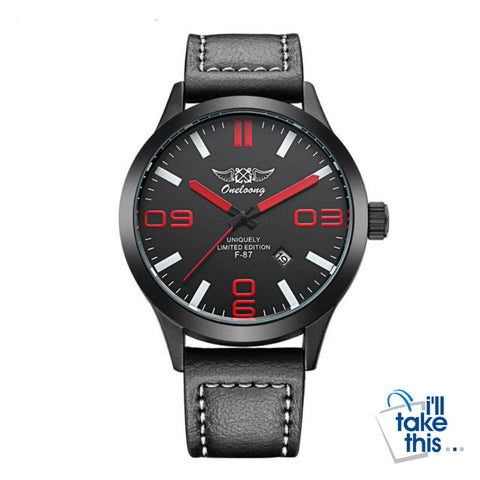 Image of Aviation Pilot Men's Watch, fashion leather strap. Military Quartz Mens Sport Watches in 7 colors - I'LL TAKE THIS