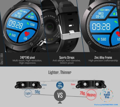 Image of ⌚️ Smartwatch PRO 3 Color Touchscreen Display Sports Watch 50mm/1.3" Face, Suit iOS & Android Phones - I'LL TAKE THIS