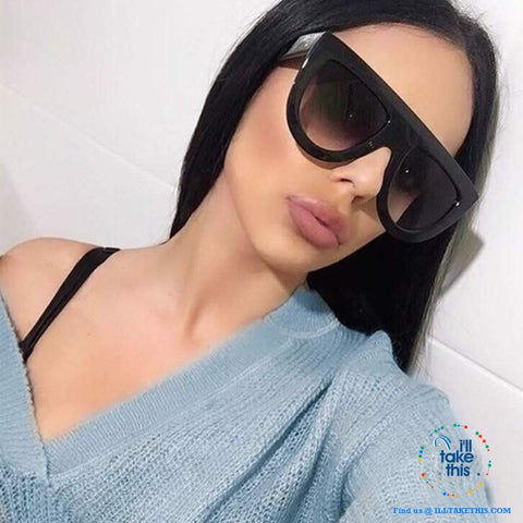 Image of Oversized Designer Cat Eye Women's Sunglasses - Chic Luxury Sunglasses UV400 Shades - 5 Colors - I'LL TAKE THIS