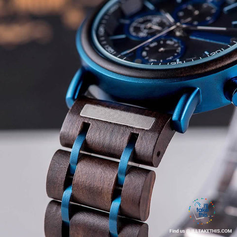 Image of Bluline™ Men's Wooden Watch, make it Personalized with Name label option