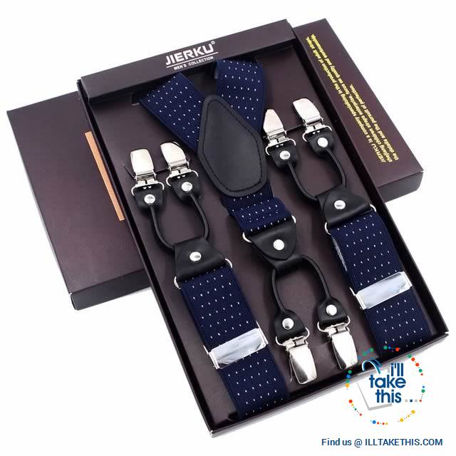 Men's Suspenders Fashionable 6 Clips Braces - Vintage and Casual Style ideal Father/Husband's Gift - I'LL TAKE THIS
