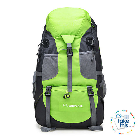 Image of Hiking Camping Outdoor Backpacks 50 or 60L - Nylon Sport Bag for Camping, Travelling - I'LL TAKE THIS