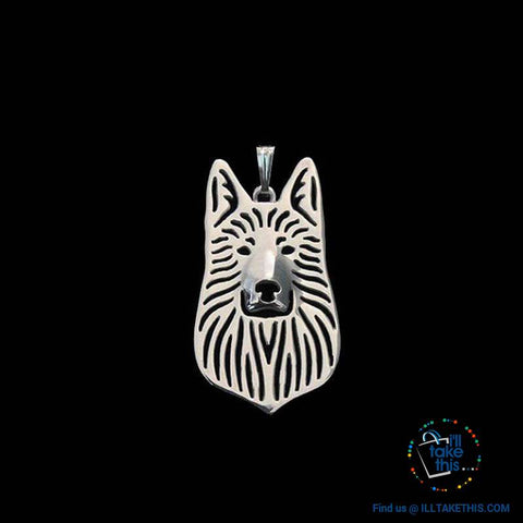 Image of German Shepherd Pendant in Gold, Silver or Rose Gold plating with BONUS Link chain - I'LL TAKE THIS