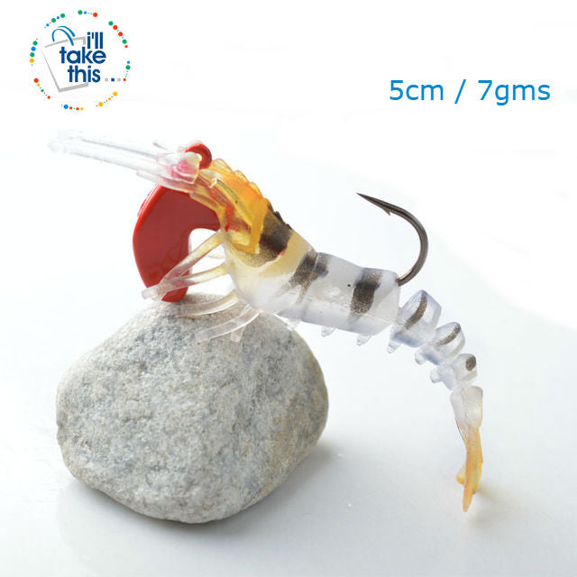 Shrimp/Prawn Life-Like artificial Fishing Lures with 3 varied weight 7g/13g/19g - I'LL TAKE THIS