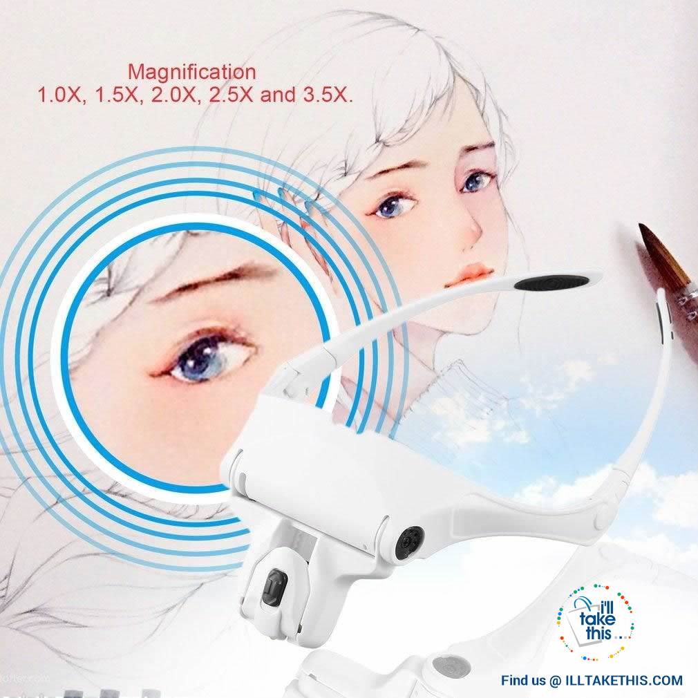 Ultimate illuminated Head Magnifier - Helps You See The Tiniest Details - I'LL TAKE THIS