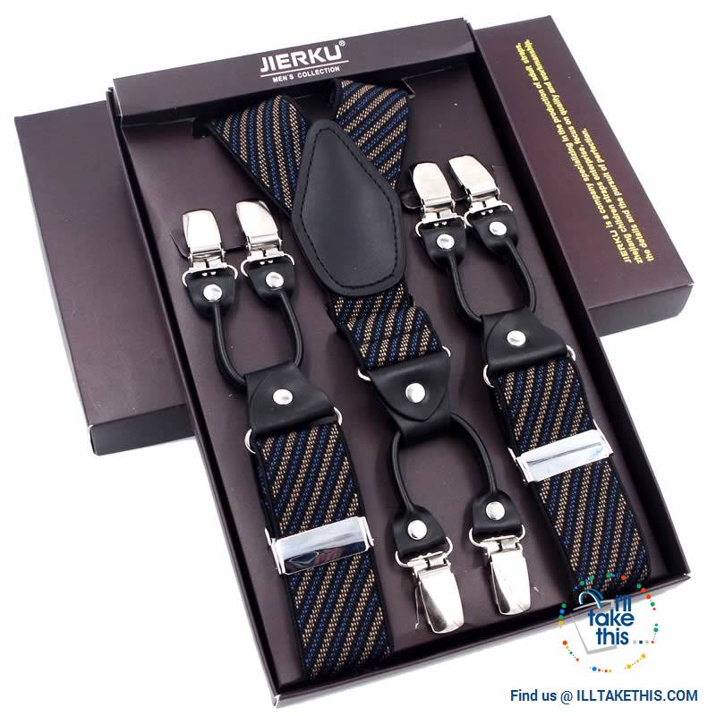 Men's Suspenders Fashionable 6 Clips Braces - Vintage and Casual Style ideal Father/Husband's Gift - I'LL TAKE THIS