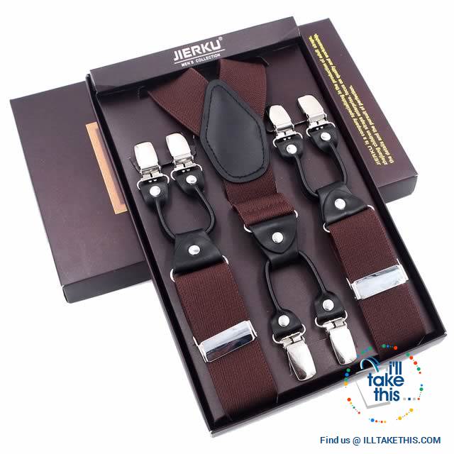 Men's Suspenders Fashionable 6 Clips Braces - Vintage and Casual Style ideal Father/Husband's Gift - I'LL TAKE THIS