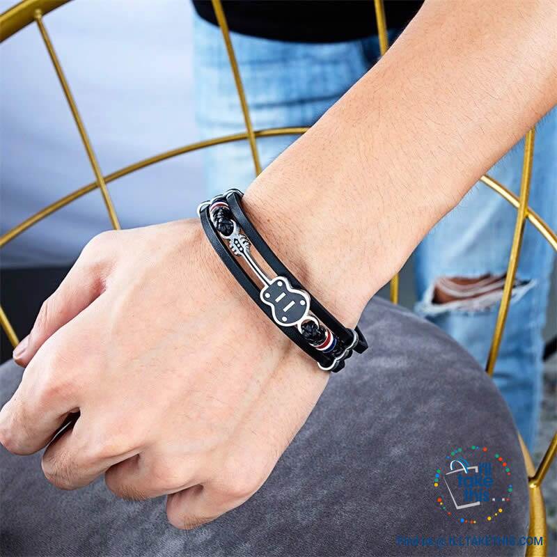 Stainless Steel Guitar or Treble Clef Bracelets/Rope Bangle - Suits all! - I'LL TAKE THIS