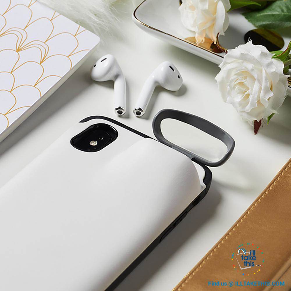 Apple iPhone Protective Case with AirPod Capsule - iPhone 11 Pro Max XR XS Max 6 6s 7 8 Plus